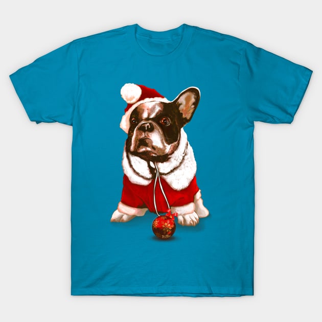 CHRISTMAS FRENCH BULLDOG T-Shirt by miskel